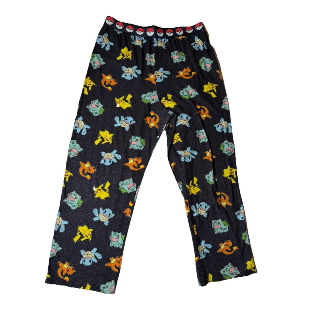 Pokemon Pikachu Squirtle Bulbasaur Charmander Youth Sleep Pants Size 10/12